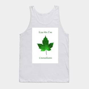 Kiss Me I'm Canadian - St Patrick's Day Tank Top